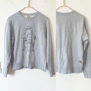 Uniqlo x Kaws Sesame Street PBS Companion Trash Cookie Monster Elmo Sweatshirt S